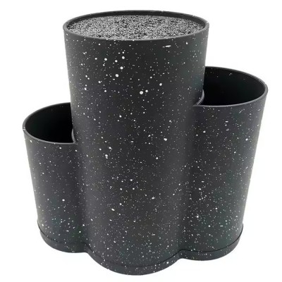 Колодязь для кухонного приладдя чорний граніт 3-х секційний Коло Н 22 см ( шт ) Колодязь для кухонного приладдя чорний граніт 3-х секційний Коло Н 22 см ( шт )