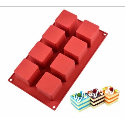 Форма силіконова на 8 виробів 38 х 17 см Кубик ( шт )