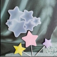 Форма силіконова для льодяників на 6 виробів 15 х 13 см Зірка ( шт )