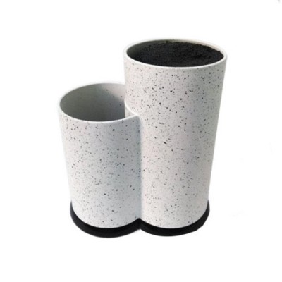 Колодязь для кухонного приладдя білий граніт 2-х секційний Коло Н 22 см ( шт ) Колодязь для кухонного приладдя білий граніт 2-х секційний Коло Н 22 см ( шт )