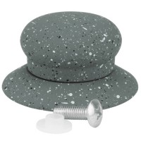 Ручка на кришку ебонітова сірий граніт  Лео Ø 4,5 см ( шт )