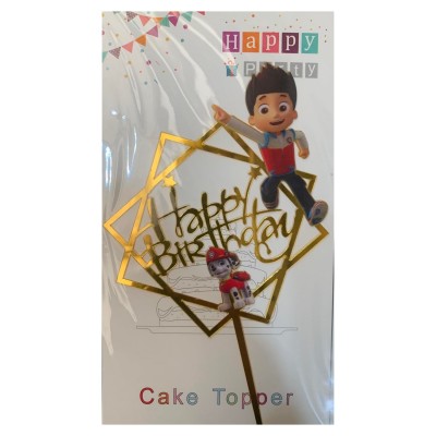 Топпер для торта Happy Birthday Райдер