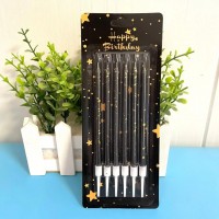 Свечи для торта омбре чёрные, 6 штук