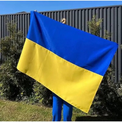 Флаг Украины тканевый 140х90 см, Сине-желтый / Большой флаг Украины на стену или древко