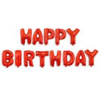 Шар-гирлянда Happy Birthday (красный)