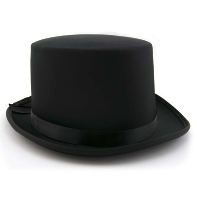 Шляпа Цилиндр атласная черная 12см