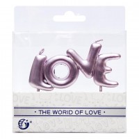 Свеча-топпер LOVE розовая