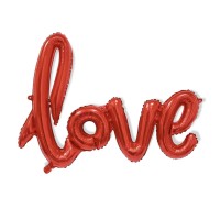 Шар-надпись LOVE красный 1м