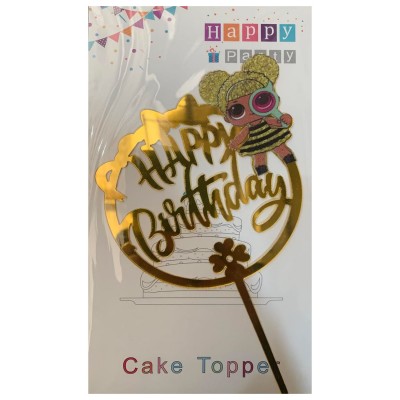 Топпер для торта Happy Birthday LoL