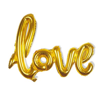 Шар-надпись LOVE золото