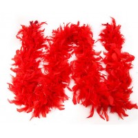 Боа из перьев 80г (красное)