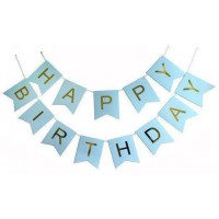 Гирлянда Happy Birthday (голубая)