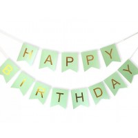 Гирлянда Happy Birthday (мятная)