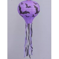 Декор подвесной Хэллоуин фиолетовый с летучими мышками