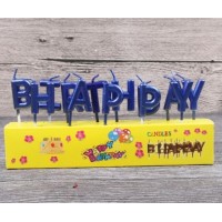 Свечи буквы Happy Birthday (синие)