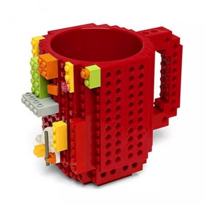 Чашка-конструктор LEGO (красная)