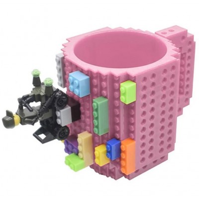 Чашка-конструктор LEGO (розовая)