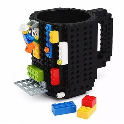 Чашка-конструктор LEGO (чёрная)