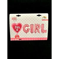 Шар-надпись Girl(70см)+шар сердце(60см)