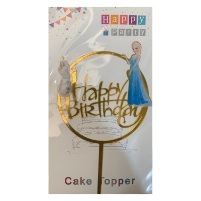 Топпер для торта Happy Birthday Холодное сердце