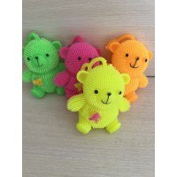 Игрушка антистресс светящаяся Медвежонок с бантиком 4 цвета