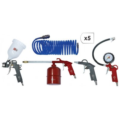 Набор покрасочный пневматический 5ед. Intertool PT-1502