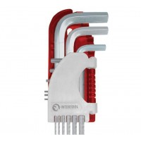Набор Г-образных шестигранных ключей 9 шт., 1.5-10 мм, S2, PROF Intertool HT-1803