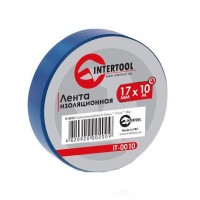 Лента изоляционная 0.15*17мм*10м синяя Intertool IT-0010