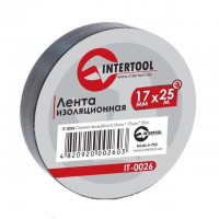 Лента изоляционная 0,15мм*17мм*25м черная Intertool IT-0026