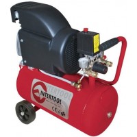 Компрессор 24л, 1.5кВт, 2HP, U=220V, p=8aтм, 206л/мин, 27кг, Intertool PT-0010