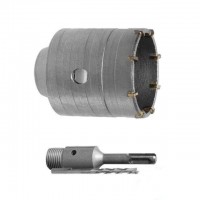 Intertool SD-7046 Комплект: сверло корончатое по бетону 46мм+Переходник SDS Plus 100мм Intertool SD-7046 Комплект: сверло корончатое по бетону 46мм+Переходник SDS Plus 100мм