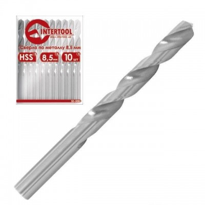 Сверло по металлу 8мм HSS Intertool SD-5080