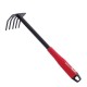 Грабли веерные огородные 400*130мм с полой пластмассовой рукояткой под удлинитель Intertool FT-0014