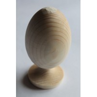 Яйцо деревянное на подставке большое размер 12,5х6 см