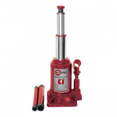Домкрат "столбик" двухштоковый 4т Intertool GT0032