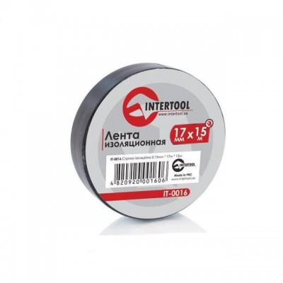 Лента изоляционная 0.15мм*17мм*15м черная (упак 10 шт) Intertool IT-0016