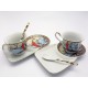 Сервиз фарфор (2C102) 2 чашки + 2 блюдца  "Сакура" (12 шт. в ящ.) код 19224
