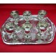 Рюмки бронзовые хром (н-р 6 шт.)(Goli Set Nkl small) код 22608
