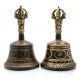 Колокол чакровый (d-8,7,h-15 см)(Bell Itching No.3 Black/Gold) код 23501