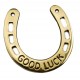 Подкова бронзовая "Good luck" (10,5х10,5 см)(Naal Good Luck big Holes) код 24456