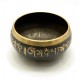 Чаша поющая "Будда" (без резонатора)(15,5х15,5х7 см)(Singing Bowl Black Buddha no.4) код 25790