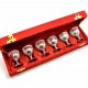 Бокалы бронзовые посеребренные  (н-р 6 шт)(37.5Х9х6 см)(Velvet Box Goli Set Big-2 designs) код 25815