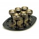 Рюмки бронзовые черные (н-р 6шт.)(h-11) (Goblet Set BD Med.-Pakeeza) код 25845