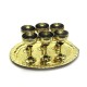 Рюмки бронзовые (н-р 6шт.)(h-10.5 см)(Goblet Set polish Med.-5 designs) код 27855