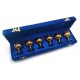 Бокалы бронзовые позолоченные(н-р 6 шт)(h-6,5)(39х10х6 см)(Velvet Box Goli Set Velvet Box gold) код 28268