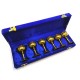 Бокалы бронзовые позолоченные(н-р 6 шт)(h-9 см)(36х12х5 см)(Cordial Set-5 Designs GOLD) код 28271