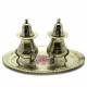 Солонка ,перечница  бронза цветная (н-р 2 шт)(17,5х12,5х9 см)(Salt & Peper set 2 Ps CDC) код 28322