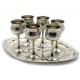 Рюмки  бронзовые цветные (н-р 6 шт.) (Goblet Set CDC Med.-5 designs) код 30064