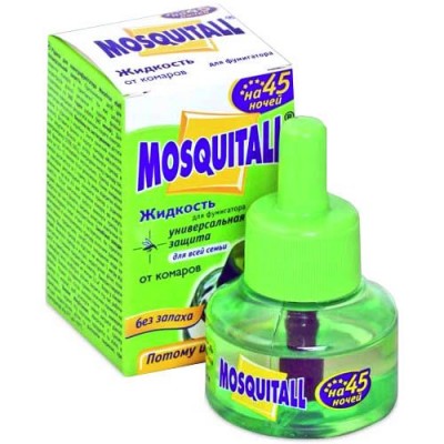 Жидкость от комаров Mosquitall "Актив защита", 45 ночей