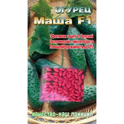 Огурец Маша F1 Ультраранний гибрид. Дражированные семена  40сем.
